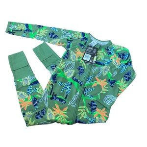 Bonds Green Jungle Print Kids Rashguard Pajamas